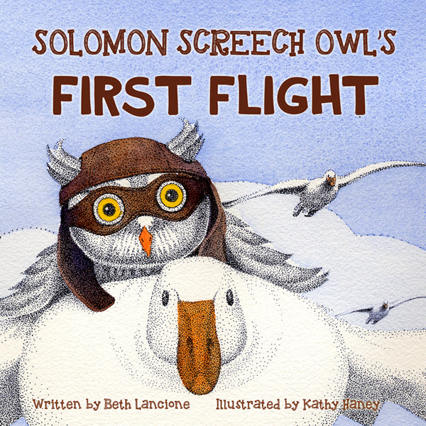 Beth Lancione’s “Solomon Screen Owl's First Flight” is the Speckled Egg Press bestseller for November